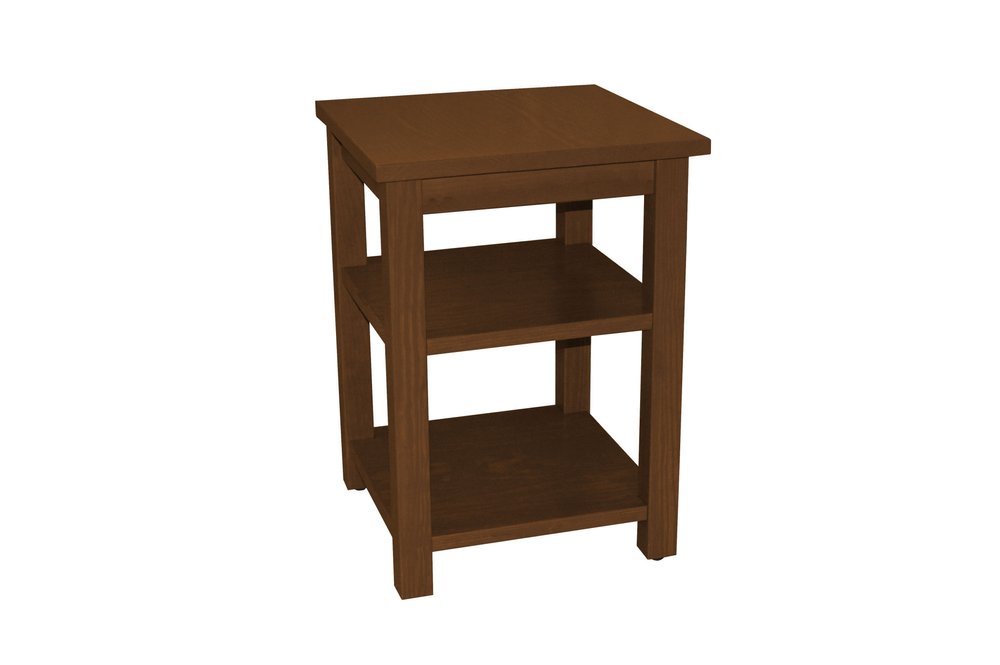 28" Brown Solid Wood Nightstand HomeRoots