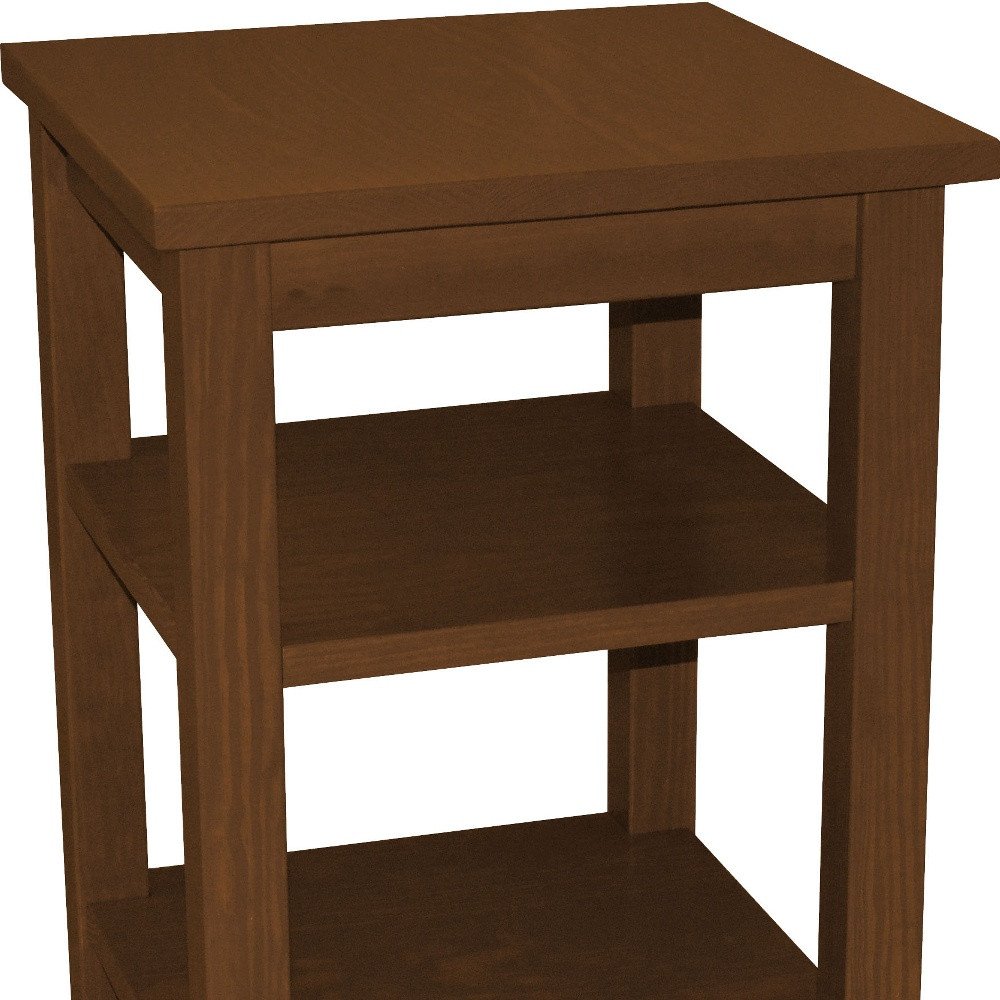 28" Brown Solid Wood Nightstand HomeRoots