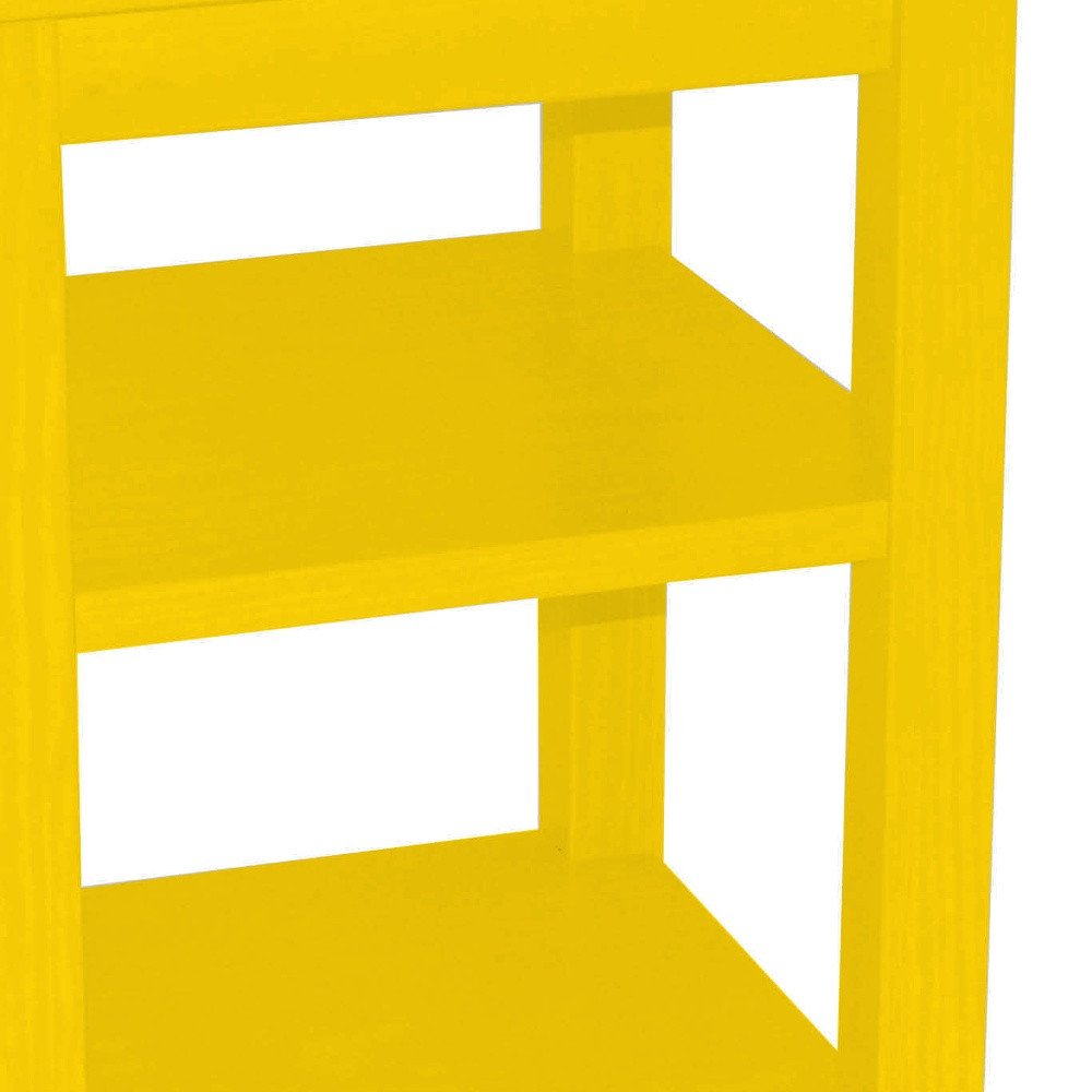 28" Yellow Solid Wood Nightstand HomeRoots