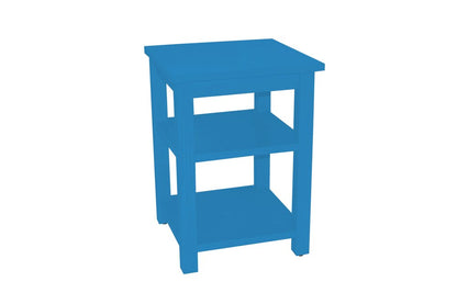 28" Blue Solid Wood Nightstand HomeRoots
