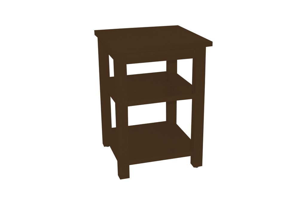 28" Dark Brown Solid Wood Nightstand HomeRoots