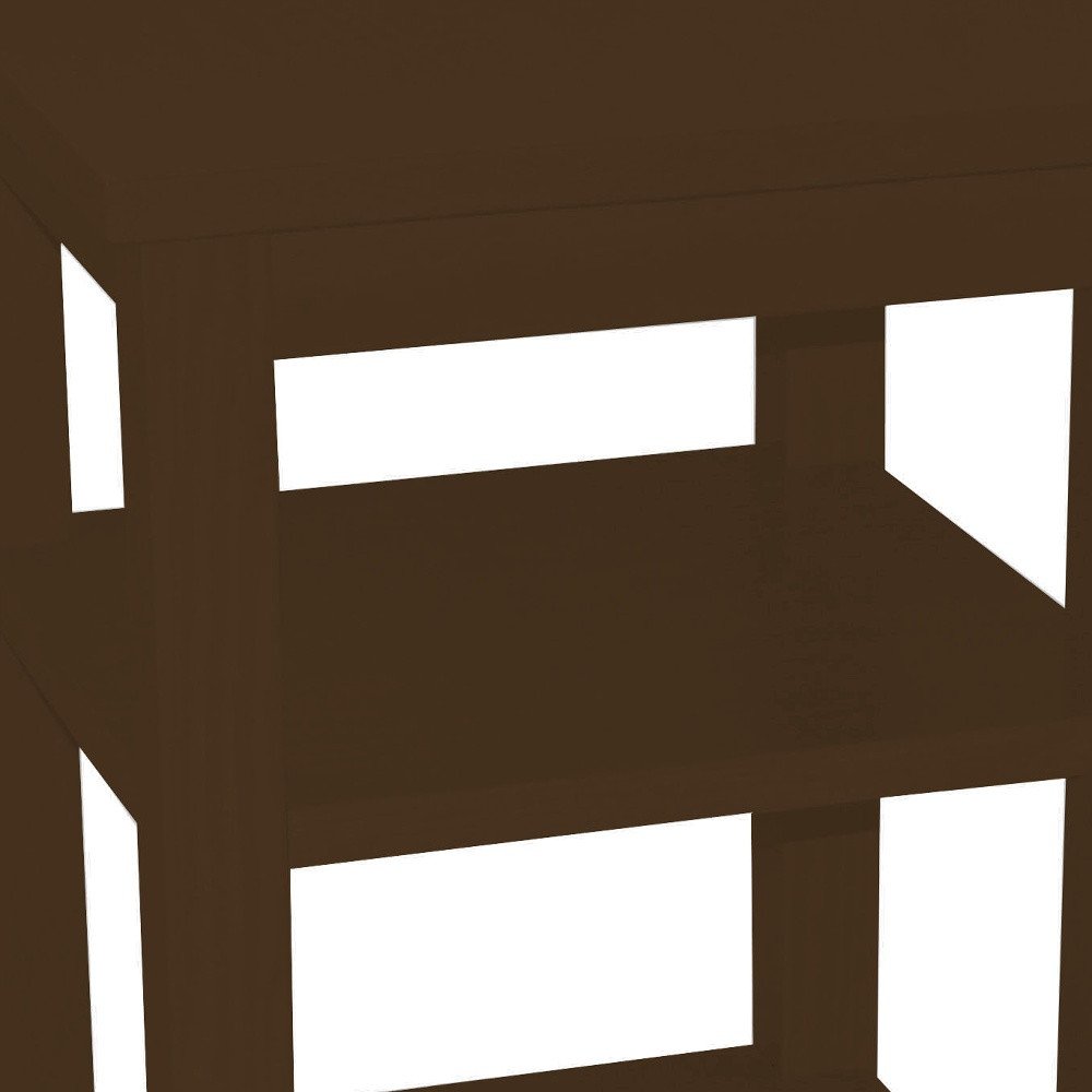 28" Dark Brown Solid Wood Nightstand HomeRoots