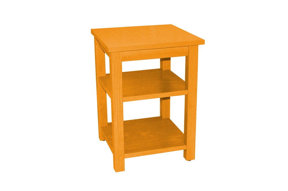 28" Yellow Solid Wood Nightstand HomeRoots