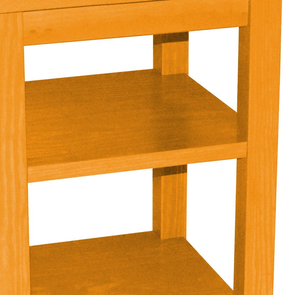 28" Yellow Solid Wood Nightstand HomeRoots