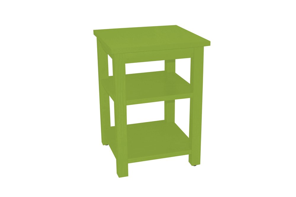 28" Green Solid Wood Nightstand HomeRoots