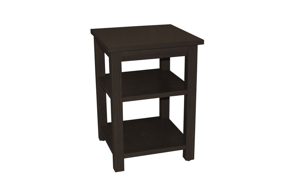 28" Brown Solid Wood Nightstand HomeRoots