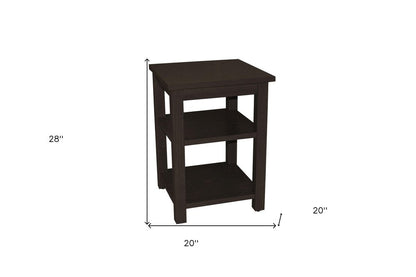 28" Brown Solid Wood Nightstand HomeRoots