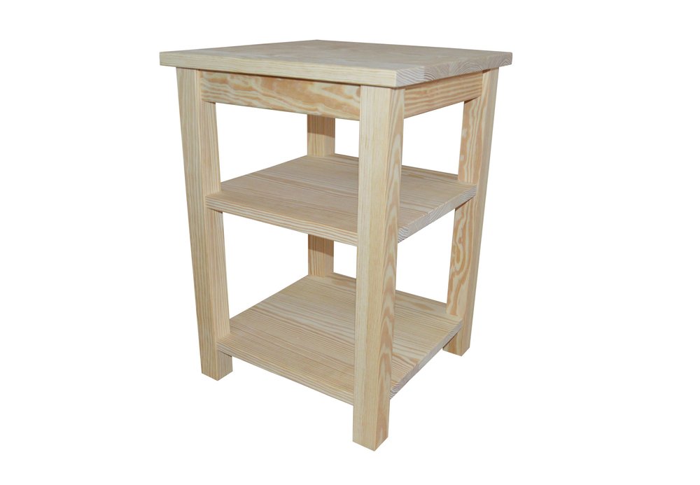 28" Tan Solid Wood Nightstand HomeRoots