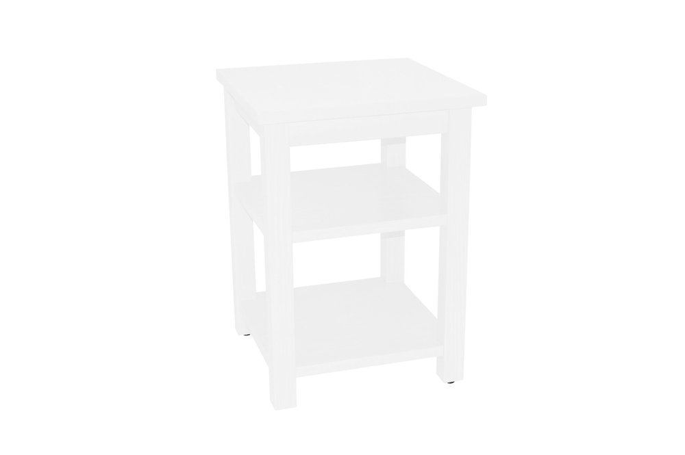 28" White Solid Wood Nightstand HomeRoots