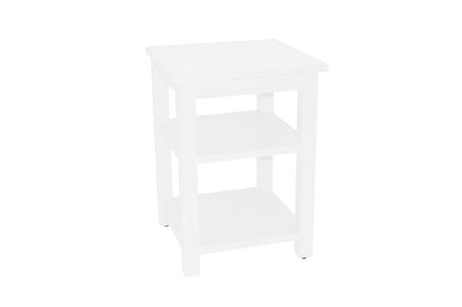 28" White Solid Wood Nightstand HomeRoots