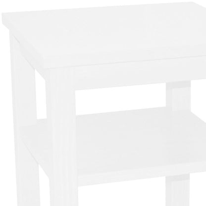 28" White Solid Wood Nightstand HomeRoots