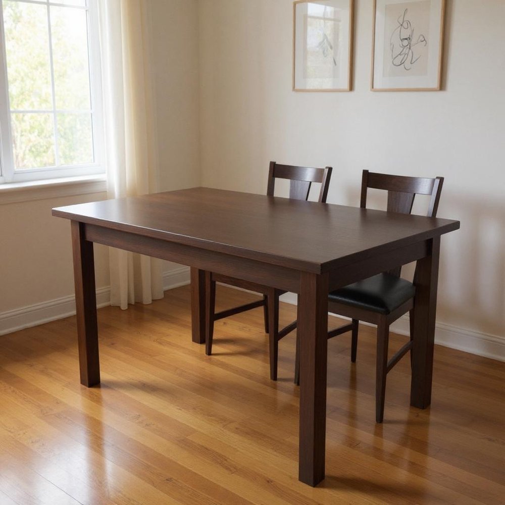 48" Raw Umber Solid Wood Dining Table HomeRoots