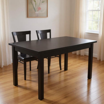 48" Black Solid Wood Dining Table HomeRoots