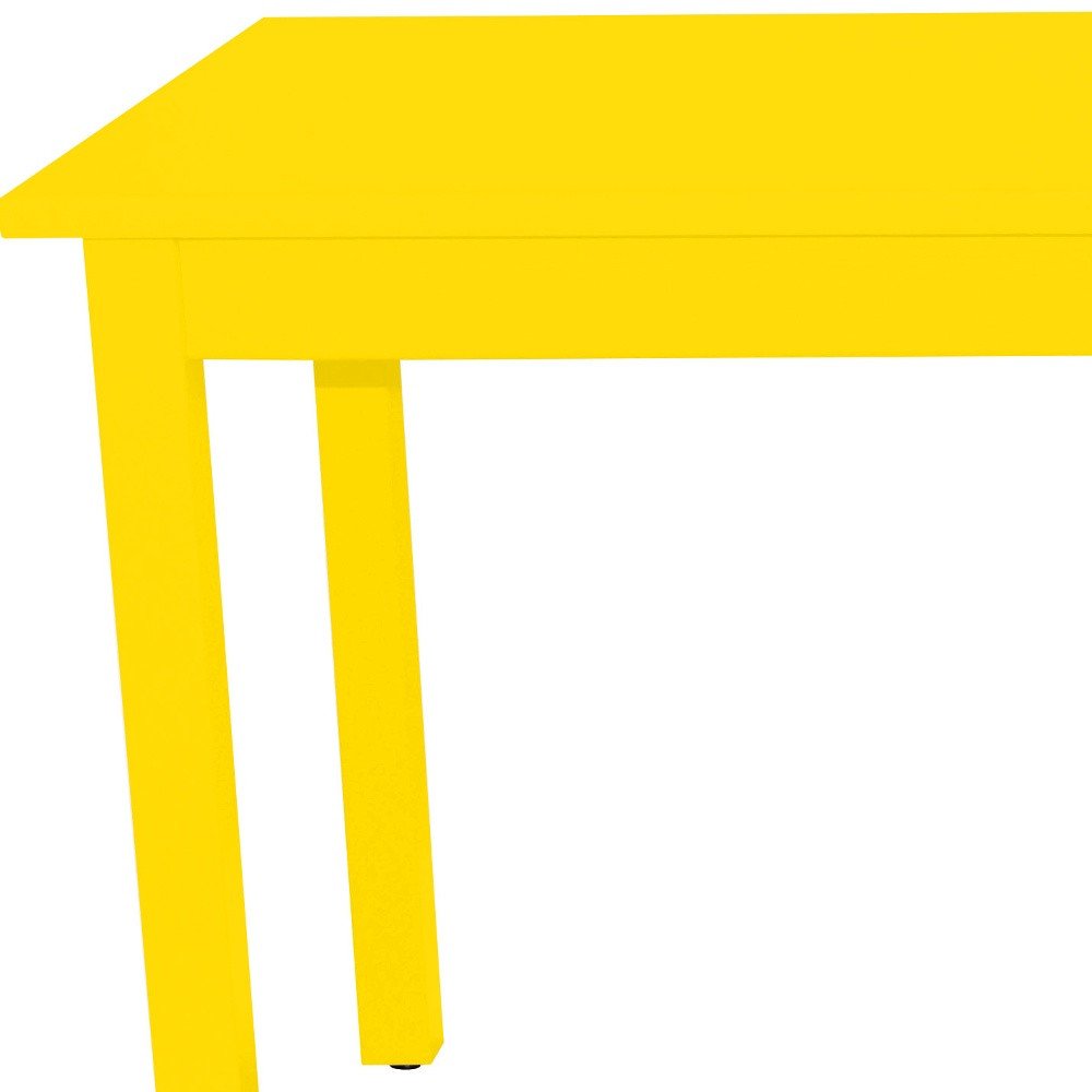 48" Yellow Solid Wood Dining Table HomeRoots
