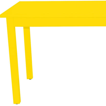 48" Yellow Solid Wood Dining Table HomeRoots