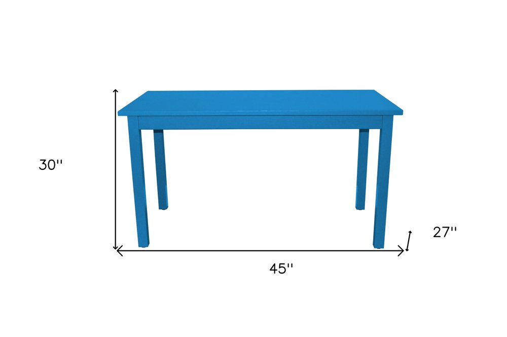 48" Caribbean Blue Solid Wood Dining Table HomeRoots
