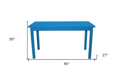 48" Caribbean Blue Solid Wood Dining Table HomeRoots