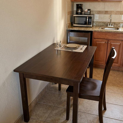 48" Coffee Solid Wood Dining Table HomeRoots