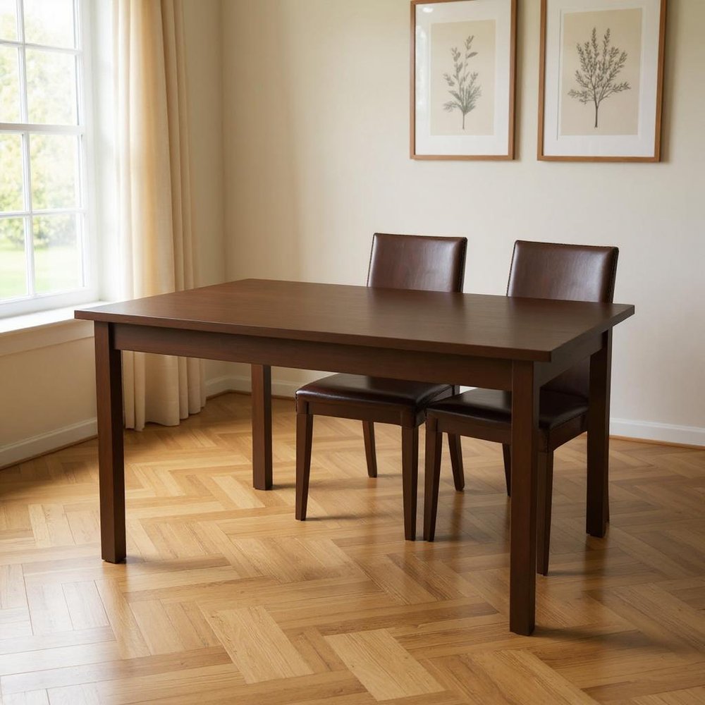 48" Coffee Solid Wood Dining Table HomeRoots