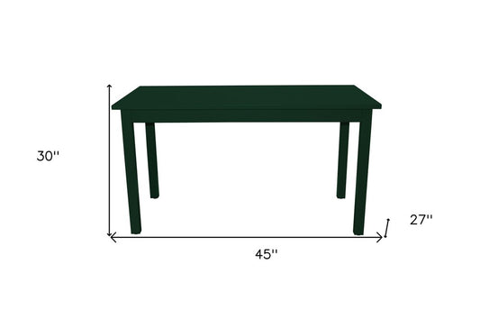 48" Dark Green Solid Wood Dining Table HomeRoots