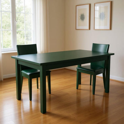 48" Dark Green Solid Wood Dining Table HomeRoots