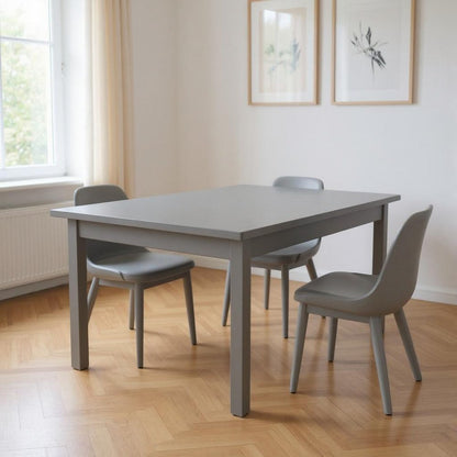 48" Gray Solid Wood Dining Table HomeRoots