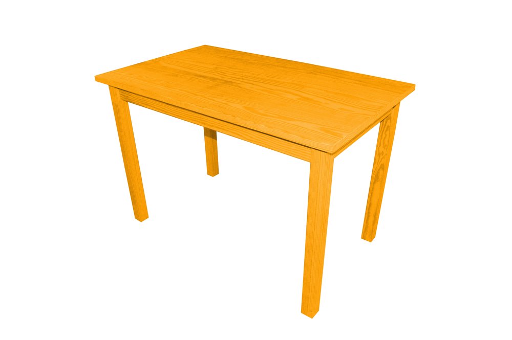 48" Goldenrod Solid Wood Dining Table HomeRoots