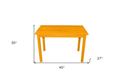 48" Goldenrod Solid Wood Dining Table HomeRoots