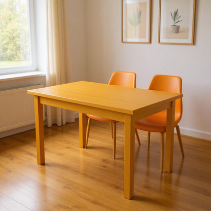 48" Goldenrod Solid Wood Dining Table HomeRoots