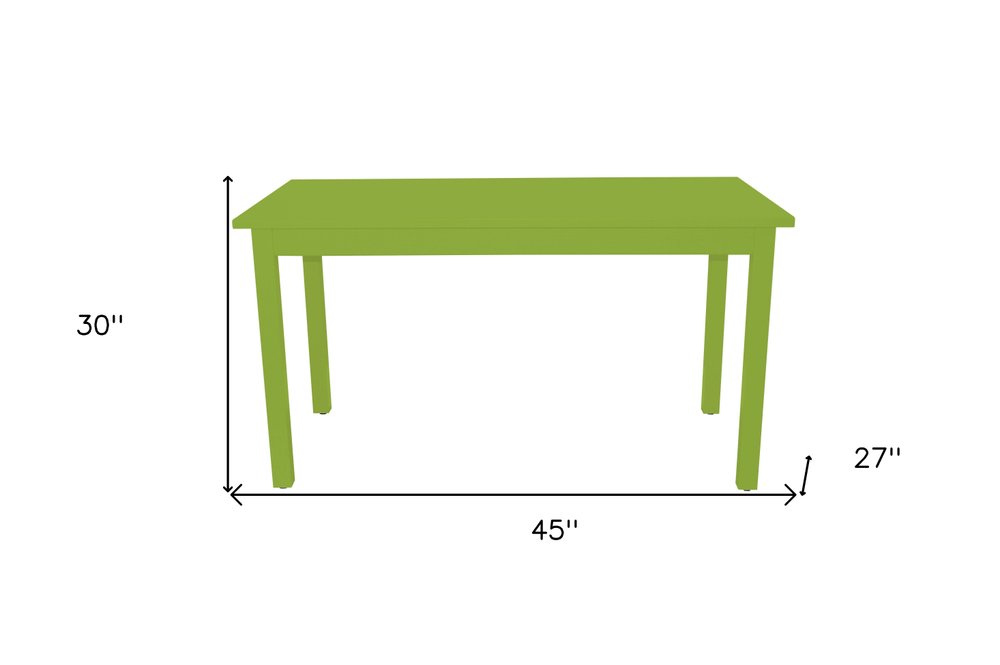 48" Chartreuse Solid Wood Dining Table HomeRoots
