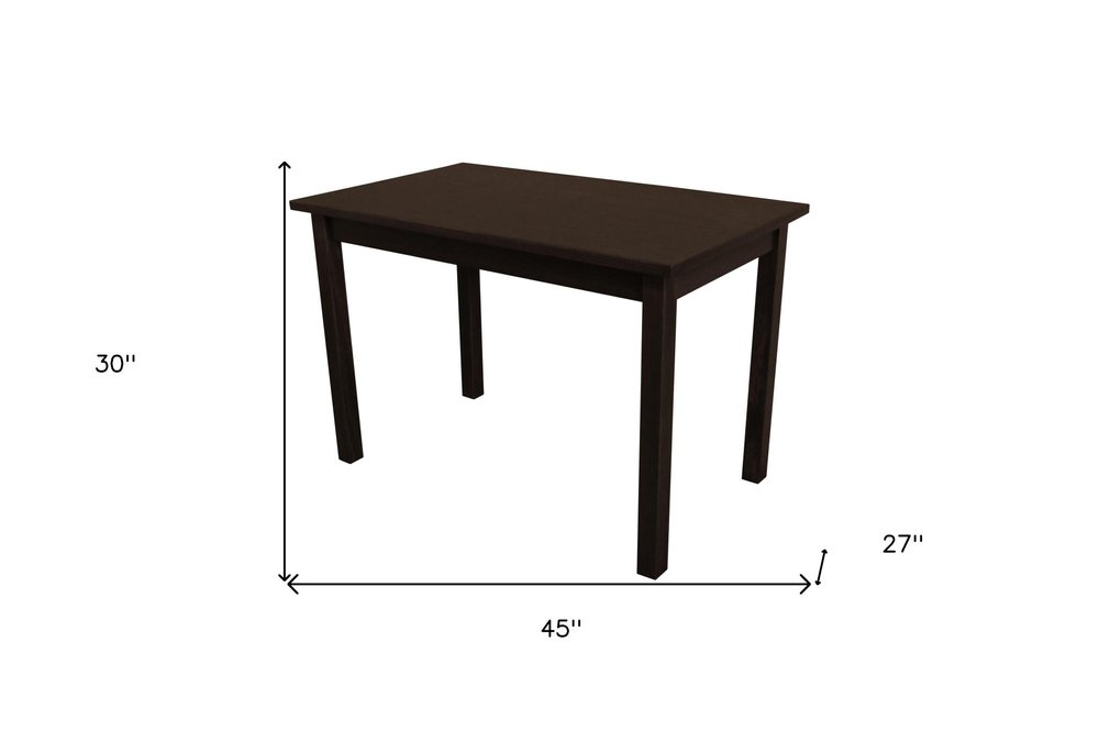 48" Dark Brown Solid Wood Dining Table HomeRoots