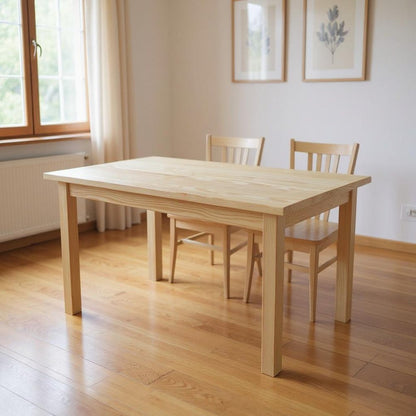 48" Natural Solid Wood Dining Table HomeRoots