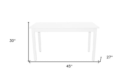 48" White Solid Wood Dining Table HomeRoots