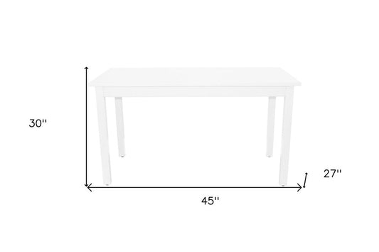 48" White Solid Wood Dining Table HomeRoots