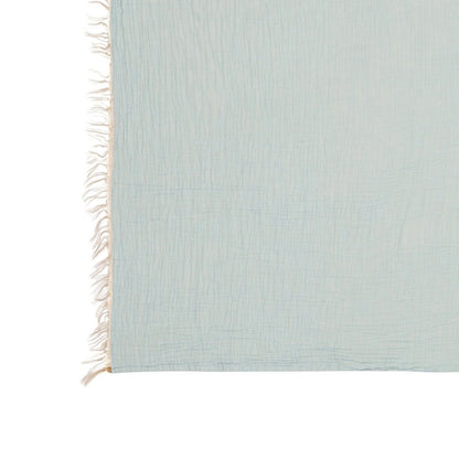 47" X 60" Aqua Cotton Woven Turkish Towel Throw Blanket with Fringe HomeRoots