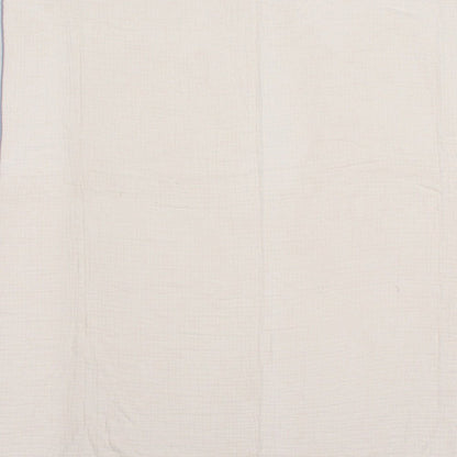 47" X 60" Blue and Ivory Cotton Woven Striped Throw Blanket with Fringe HomeRoots