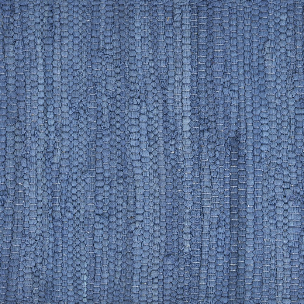 19" Set of Four Blue And Natural Solid With Border Cotton Placemats HomeRoots
