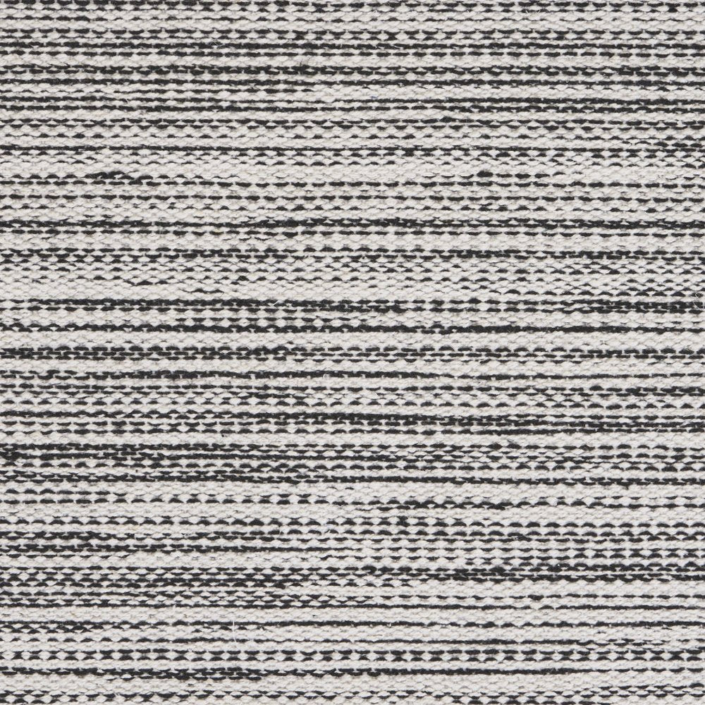 19" Set of Four Black And White Striped Cotton Placemats HomeRoots