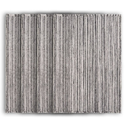 19" Set of Four Black And White Striped Cotton Placemats HomeRoots