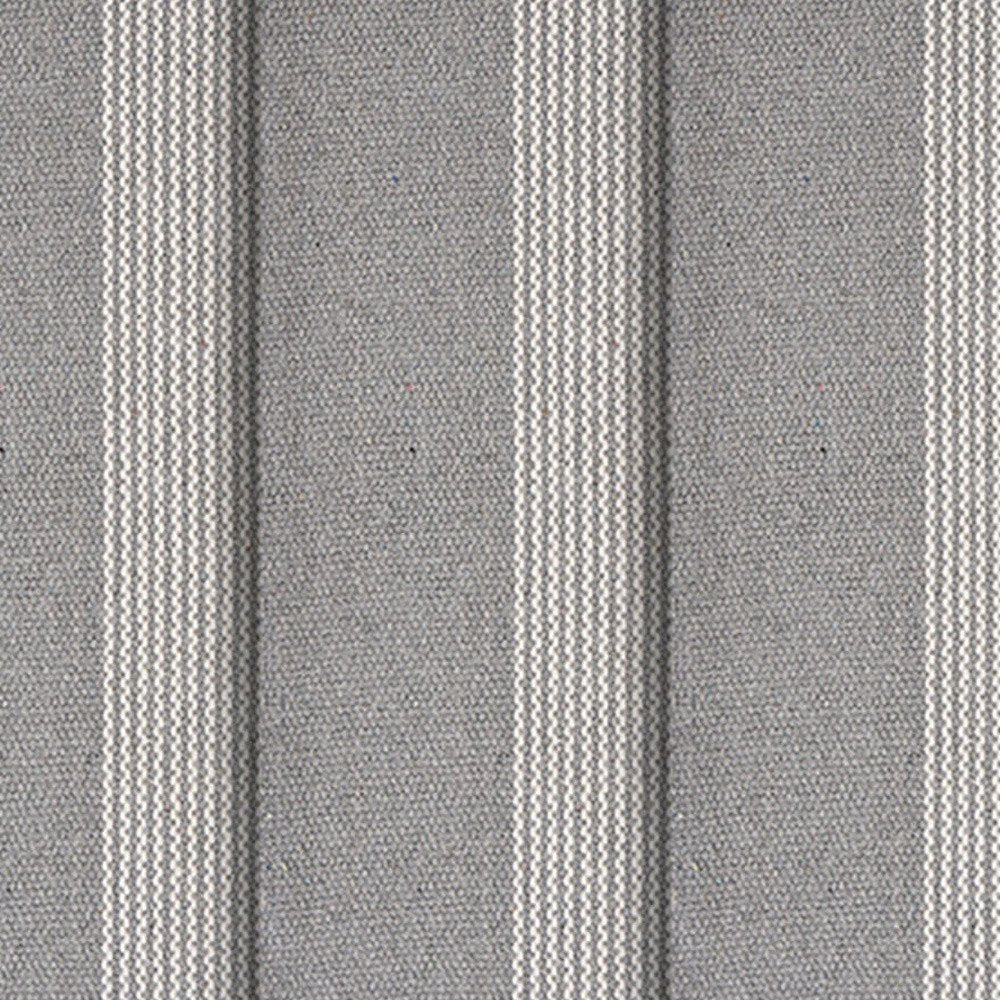 19" Set of Four Gray And White Striped Cotton Placemats HomeRoots