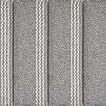 19" Set of Four Gray And White Striped Cotton Placemats HomeRoots