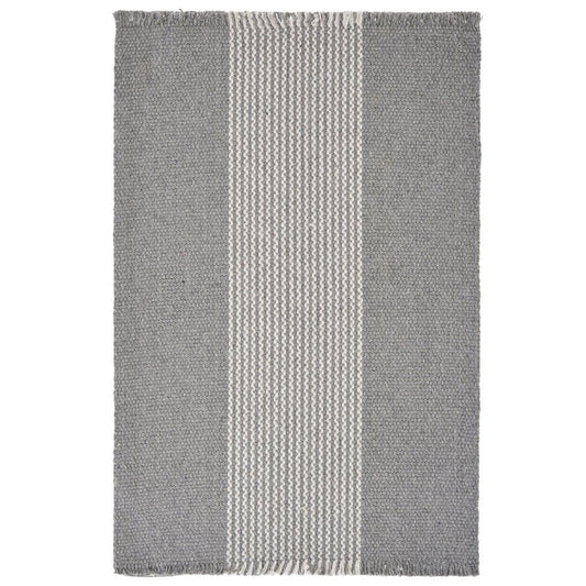 19" Set of Four Gray And White Striped Cotton Placemats HomeRoots