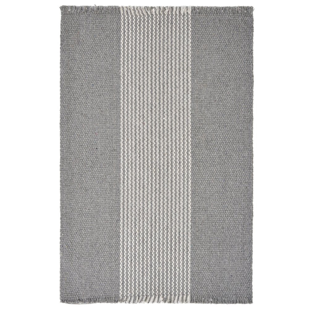 19" Set of Four Gray And White Striped Cotton Placemats HomeRoots