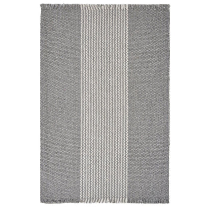 19" Set of Four Gray And White Striped Cotton Placemats HomeRoots