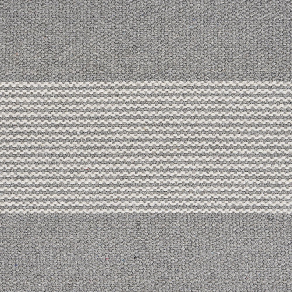19" Set of Four Gray And White Striped Cotton Placemats HomeRoots