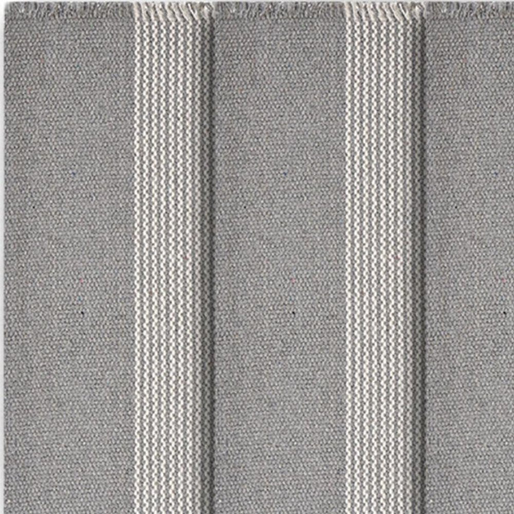 19" Set of Four Gray And White Striped Cotton Placemats HomeRoots