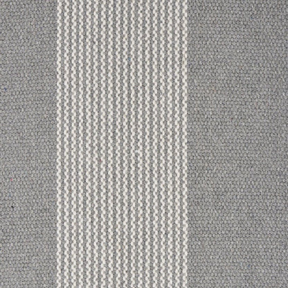 19" Set of Four Gray And White Striped Cotton Placemats HomeRoots