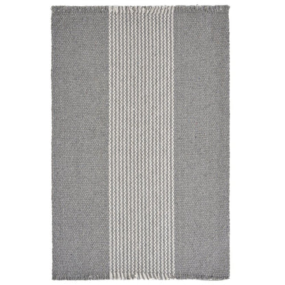 19" Set of Four Gray And White Striped Cotton Placemats HomeRoots