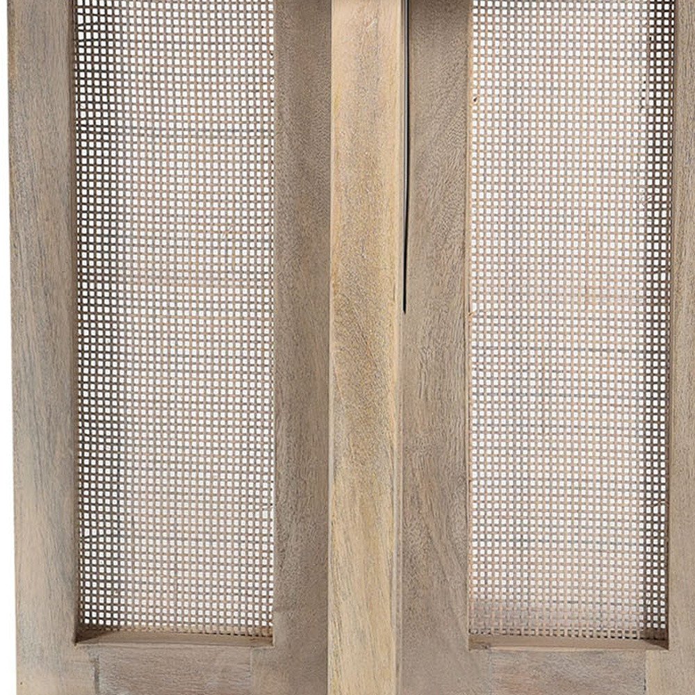 22" Natural Solid Wood And Rattan Round End Table HomeRoots