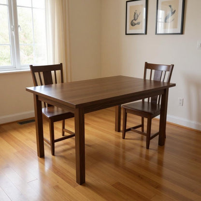 60" Raw Umber Solid Wood Dining Table HomeRoots
